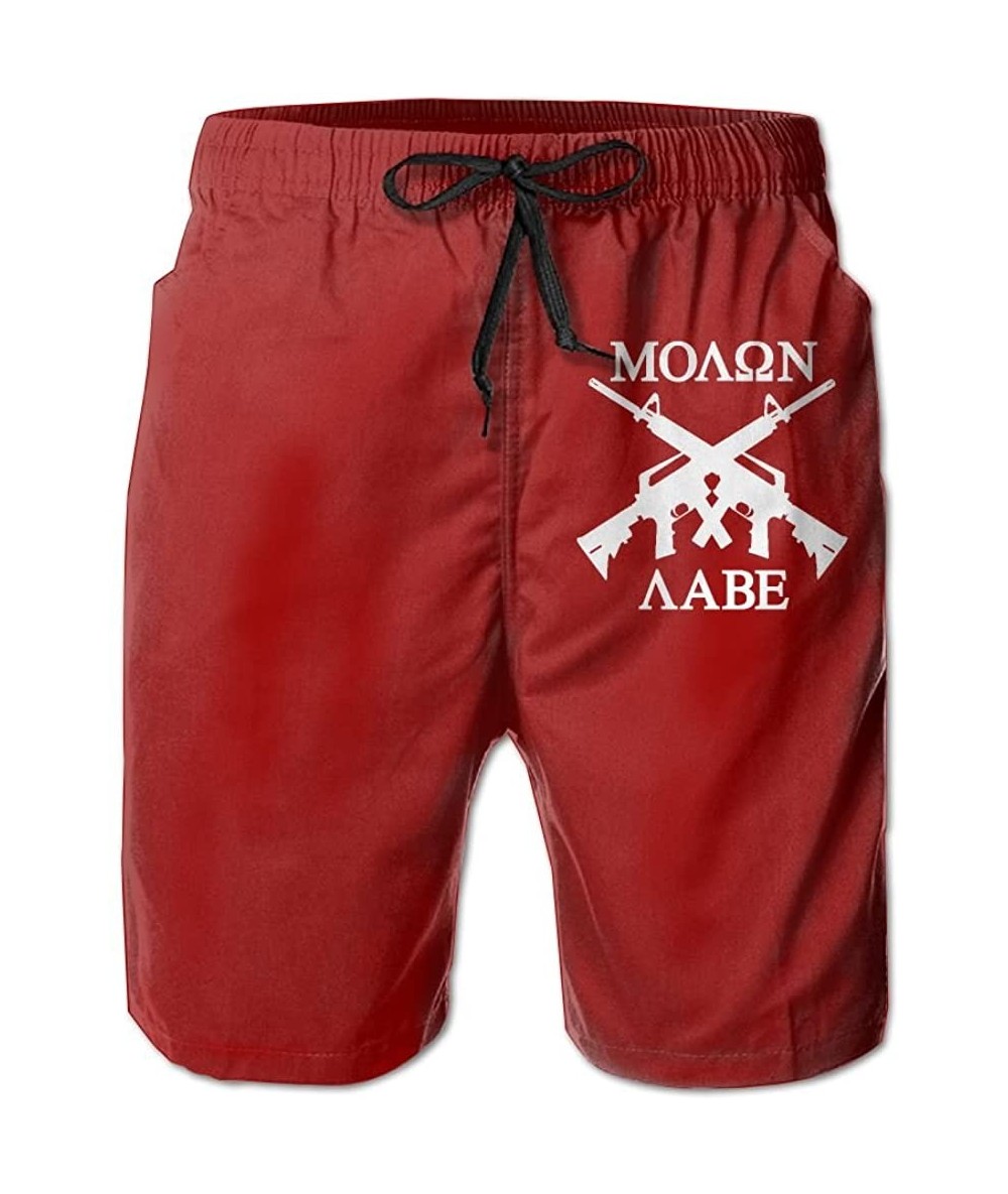 Board Shorts Molon Labe Gun - Men's Summer Boardshorts Casual Swim Trunks Boardshort - Molon Labe Gun-3 - CW18D3ON2EC $37.77