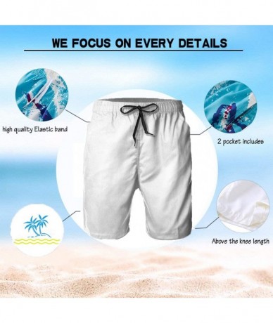 Board Shorts Mens Cauasl Beach Shorts Quick Dry Drawstring Lightweight with Pockets(Rubber Duck Painting) White - CG18RT4UAC6...