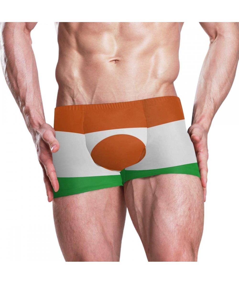 Briefs New Zealand Flag Men's Swim Trunks Square Leg Swimsuit Swimwear Boxer Brief - Niger Flag - C018TE2IRY7 $53.80