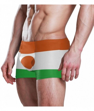 Briefs New Zealand Flag Men's Swim Trunks Square Leg Swimsuit Swimwear Boxer Brief - Niger Flag - C018TE2IRY7 $53.80