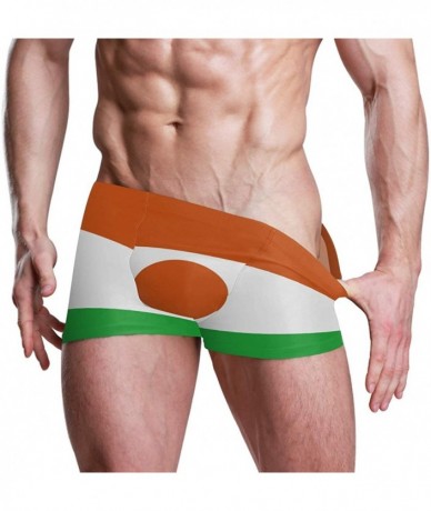 Briefs New Zealand Flag Men's Swim Trunks Square Leg Swimsuit Swimwear Boxer Brief - Niger Flag - C018TE2IRY7 $53.80