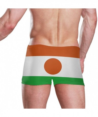 Briefs New Zealand Flag Men's Swim Trunks Square Leg Swimsuit Swimwear Boxer Brief - Niger Flag - C018TE2IRY7 $53.80