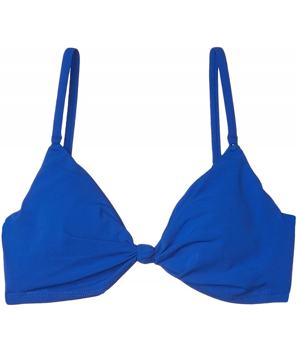 Tops Women's Olivia Knotted Underwire Bikini Top - Sapphire - CR194OT7E2R $64.89