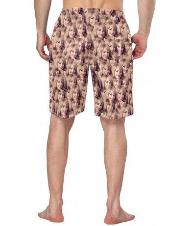 Trunks Custom Swim Trunks- Cute Beach Shorts with Picture for Men Dad - CQ1977GRU8Z $61.20