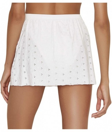 Bottoms Women's Summer Skirt Swim Bottom - Ivory Eyelet - C818RIG08A8 $71.64