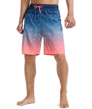 Board Shorts Men's Beachwear Board Shorts Quick Dry with Mesh Lining Swim Trunks - 327-orange - C5194OZH705 $35.13