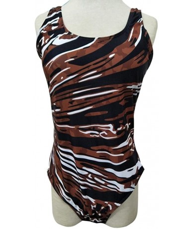 Racing Women Swimwear Padded Swimsuit Monokini Push Up Colorful Print Bathing Suit - Multicolor a - CX18CHY6RID $21.17