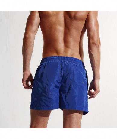 Board Shorts Men's Quick Dry Mesh Lining Board Shorts Swimwear Basic Swimming Trunk Surf Shorts Jogger Swimsuits Pocket - Blu...