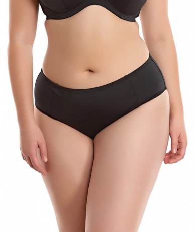 Bottoms Essentials ES7524 Black Mid Rise Brief Swimwear - Black - C412NS1HHG9 $73.69