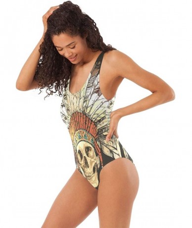 One-Pieces Womens Scorpio Zodiac Signs One Piece Monokini Swimsuit Sexy Backless Retro Bathing Suit - Native American Indian ...