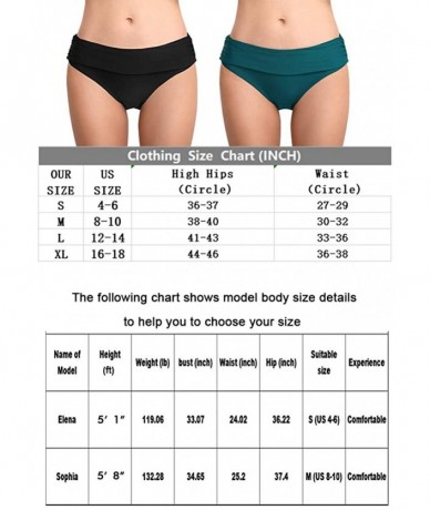 Bottoms Women's Elastic High Waisted Swim Bottom Ruched Bikini Tankini Swimsuit Briefs - 02black - C218OACZSHS $27.12