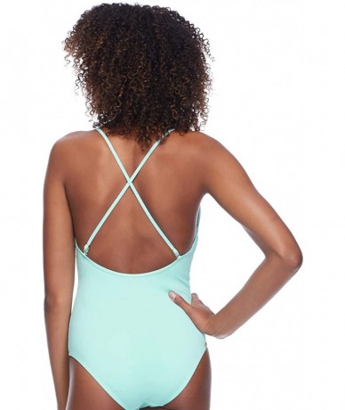 One-Pieces Women's Allie One Piece Tank Style Swimsuit with Adjustable Straps - Dreamland Waves - CO18ZQCHWCK $58.73