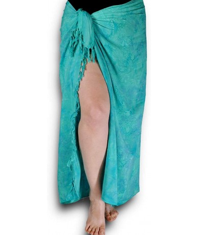 Cover-Ups Women's Sarongs- Swimsuit Cover up- Swimsuit wrap- Skirt - Aqua - CB18X4KL5DZ $35.68