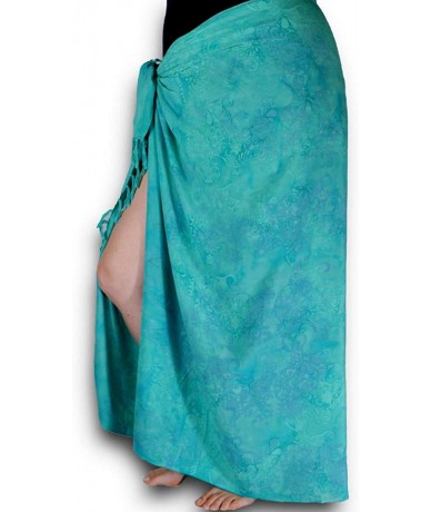 Cover-Ups Women's Sarongs- Swimsuit Cover up- Swimsuit wrap- Skirt - Aqua - CB18X4KL5DZ $35.68