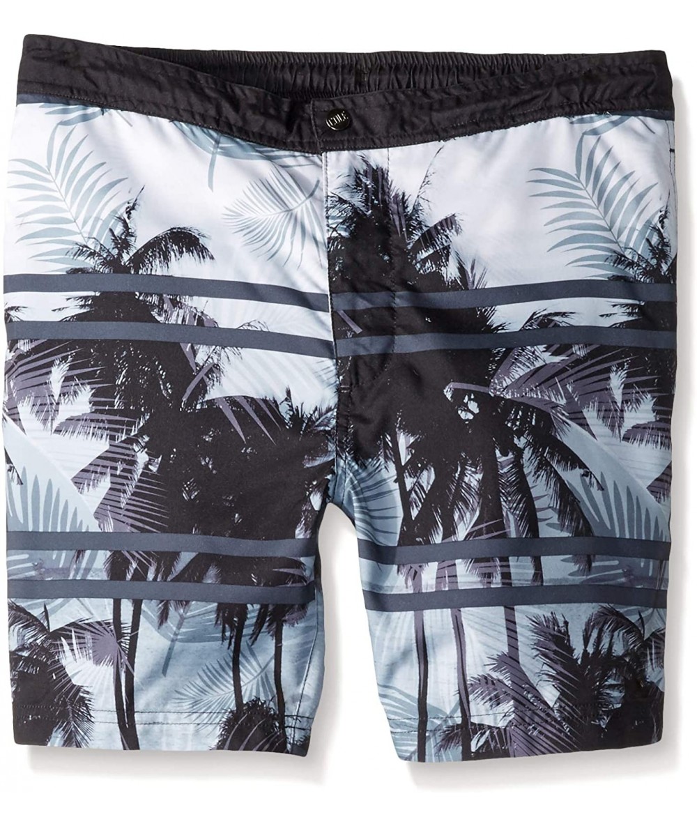 Trunks Men's Printed Drawstring Swim Trunk with 6 Inch Inseam - Tropical Print - C318L4NZTWY $40.67