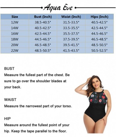 One-Pieces Women Plus Size One Piece Bathing Suits Ruched Tummy Control Swimsuit High Neck Mesh Swimwear - Green Floral - C51...