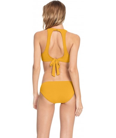 Tankinis Women's Luca Bikini Bottom with Side Opening - Mustard - CM18M9MWS53 $54.25