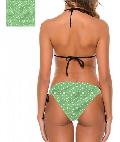 Bottoms Bathing Suit Green- Abstract Seaweed Nature for Beach/Hiking Activities - Multi 08-two-piece Swimsuit - CR19E74UMKC $...