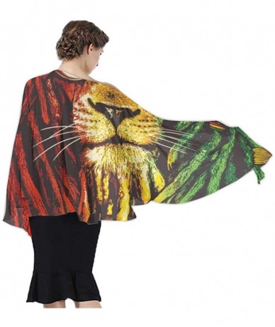 Cover-Ups Women Fashion Shawl Wrap Summer Vacation Beach Towels Swimsuit Cover Up - Reggae Rasta Lion - CH190TSZWZY $44.60