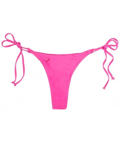 Sets Women Swimwear Brazilian Cheeky Bikini Bottom Side Tie Thong Bathing Swimsu - Hot Pink - CX190YU4RYU $17.50