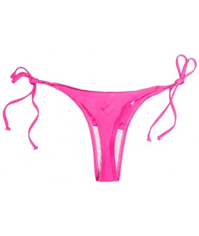 Sets Women Swimwear Brazilian Cheeky Bikini Bottom Side Tie Thong Bathing Swimsu - Hot Pink - CX190YU4RYU $17.50