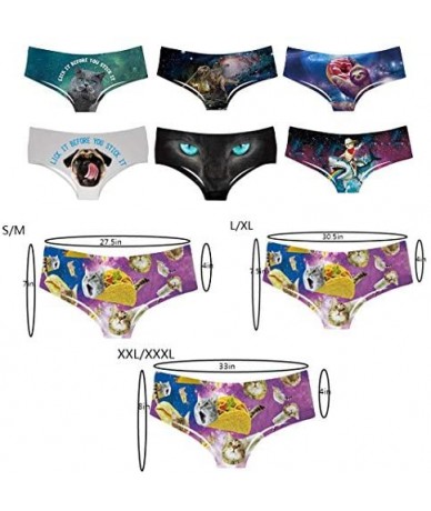 Sets Women's Panties Underwear Shorts 3D Printed Sexy Animal Pattern Sleep and Casual Stretch Super XXX-Large Size Multi-Pack...