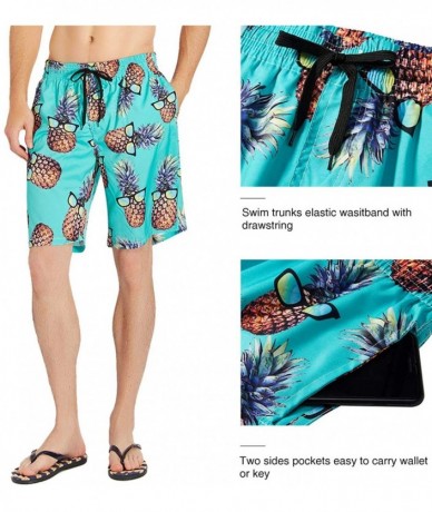 Board Shorts Mens 3D Printed Swim Trunks Quick Dry Summer Surf Board Shorts Swimwear Pants - CB18SAZMXYH $48.13