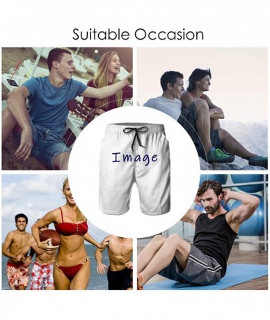 Board Shorts Mens 3D Printed Swim Trunks Quick Dry Summer Surf Board Shorts Swimwear Pants - CB18SAZMXYH $48.13