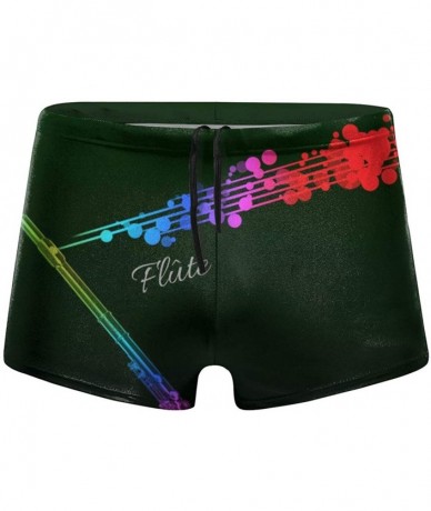 Briefs Men's Swimwear Swim Trunks Sound Artwork Boxer Brief Quick Dry Swimsuits Board Shorts - Flute Music Art - CJ19976T3UA ...