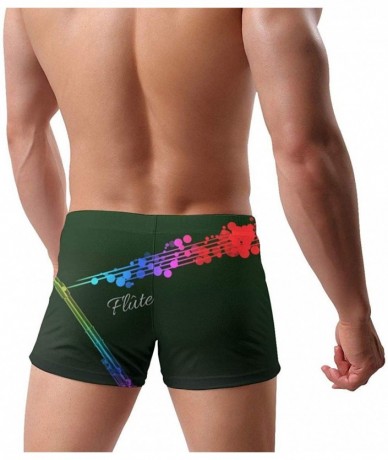 Briefs Men's Swimwear Swim Trunks Sound Artwork Boxer Brief Quick Dry Swimsuits Board Shorts - Flute Music Art - CJ19976T3UA ...