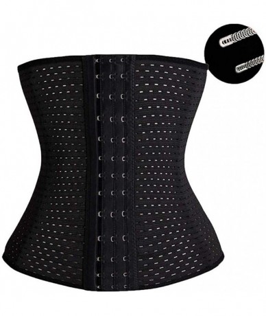 Tankinis Hollowing Outs Corsets Women Corsets Shaping The Abdomen and Tied Waists Corsets - Black - C41953O0XED $17.63