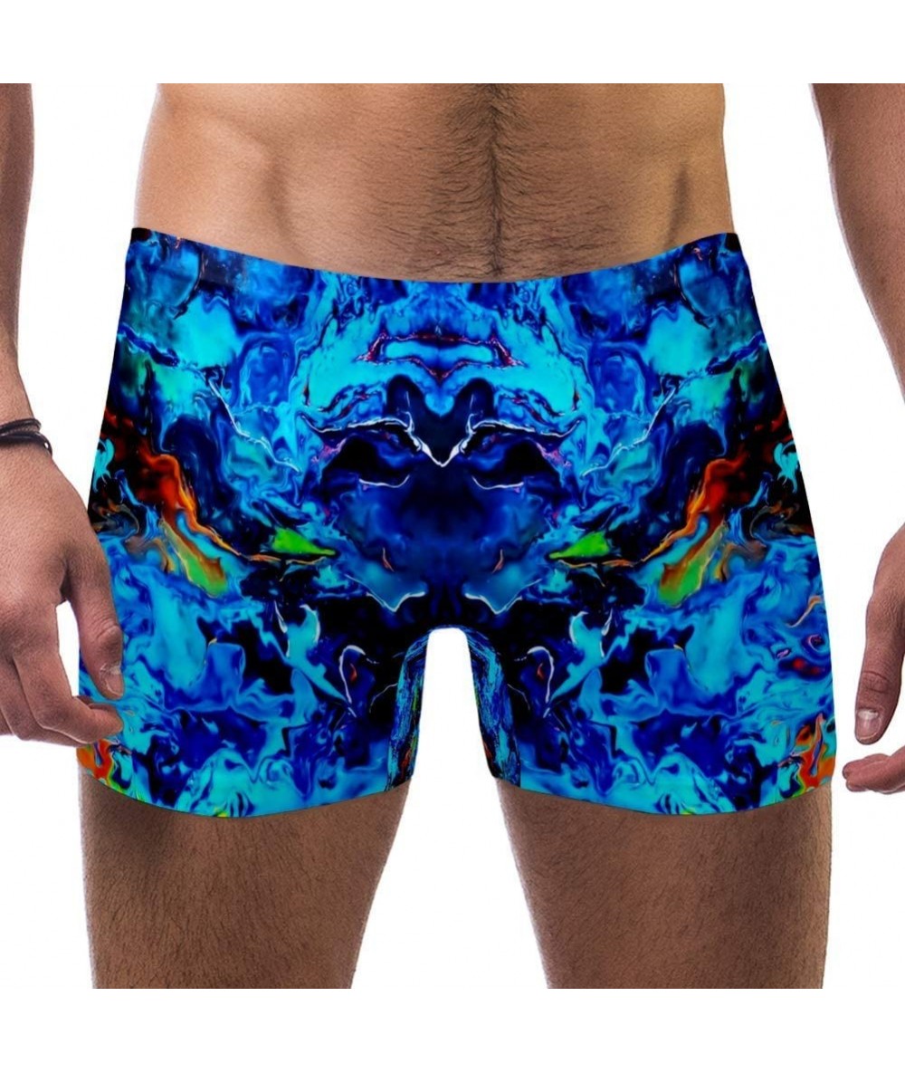 Racing Mens Abstraction Fractals Mirror Designs Swimsuits Swim Trunks Shorts Athletic Swimwear Boxer Briefs Boardshorts - CE1...