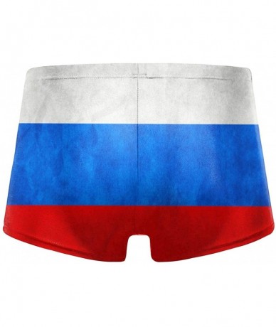 Briefs Men's Swimwear Briefs Swim Trunk American Flag Bikini Boxer Swimsuit - Russia Grungy Flag 28 - CH19CCWZR75 $48.86