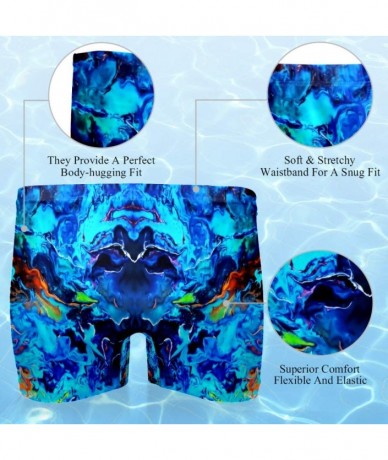 Racing Mens Abstraction Fractals Mirror Designs Swimsuits Swim Trunks Shorts Athletic Swimwear Boxer Briefs Boardshorts - CE1...