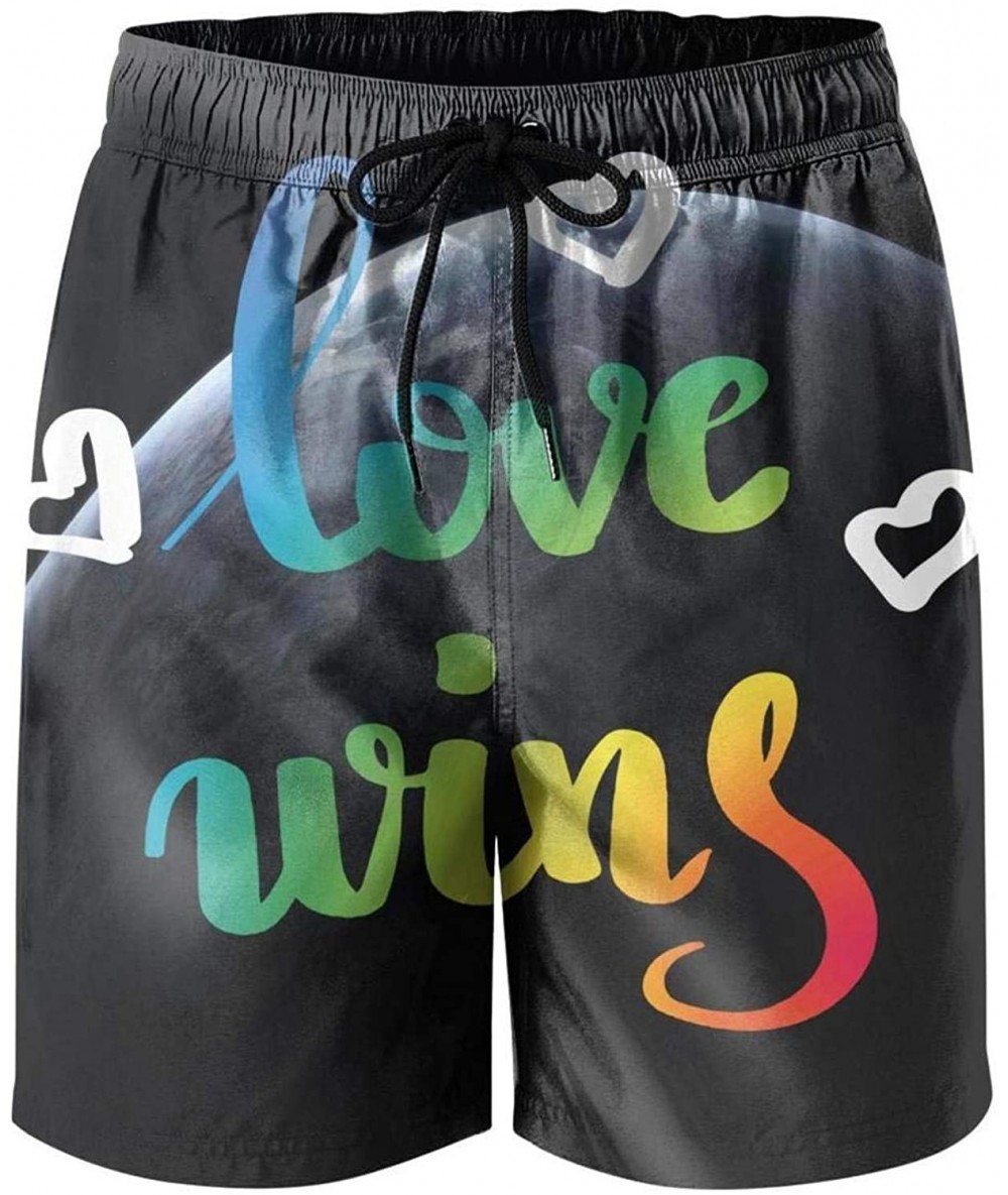 Board Shorts Holiday Leisure Essential- Mens Unique Swim Trunk-Gay-Homosexual-Lesbian-Rainbow-Lips-Pride- Cool Sports Shorts ...