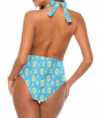 Cover-Ups Custom Cute Swimwear Yellow and Blue- Retro Tile Pattern Very Unique and So Cute - Multi 08 - CJ19D6ELX54 $82.31