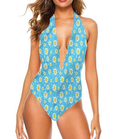 Cover-Ups Custom Cute Swimwear Yellow and Blue- Retro Tile Pattern Very Unique and So Cute - Multi 08 - CJ19D6ELX54 $82.31