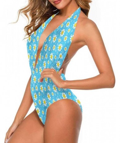 Cover-Ups Custom Cute Swimwear Yellow and Blue- Retro Tile Pattern Very Unique and So Cute - Multi 08 - CJ19D6ELX54 $82.31