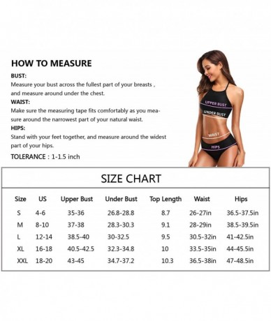 Sets Bikini Bathing Suit Womens 2 Piece Halter Neack High Waist Padded Sexy Swimsuit - Color19 - C2196YSH40C $46.86