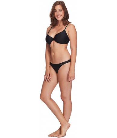 Sets Women's Smoothies Solo Solid Underwire D- Dd- E- F Cup Bikini Top Swimsuit - Black - CS11G7F0455 $79.52