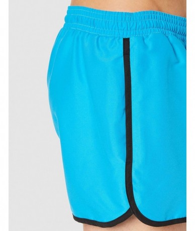 Trunks Men's Bermuda Length Swim Shorts - Bright Blue - CV18LGH4UU0 $26.90