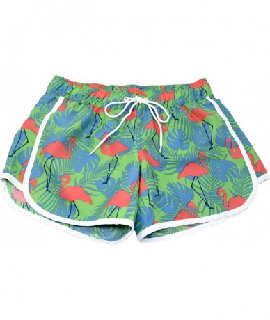 Board Shorts Women's Printed Shorts- Board Shorts- Beach Shorts- Running Shorts - Lime Combo - CX18Q7NWROH $34.88