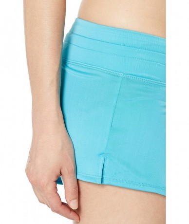 Board Shorts Women's Swimsuit Beach Shorts Tankini Bottom Boyshorts with Liner - Aqua - CN18RTD06DH $34.65