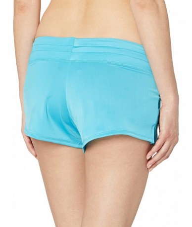 Board Shorts Women's Swimsuit Beach Shorts Tankini Bottom Boyshorts with Liner - Aqua - CN18RTD06DH $34.65