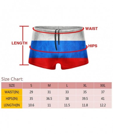 Briefs Men's Swimwear Briefs Swim Trunk American Flag Bikini Boxer Swimsuit - Russia Grungy Flag 28 - CH19CCWZR75 $48.86