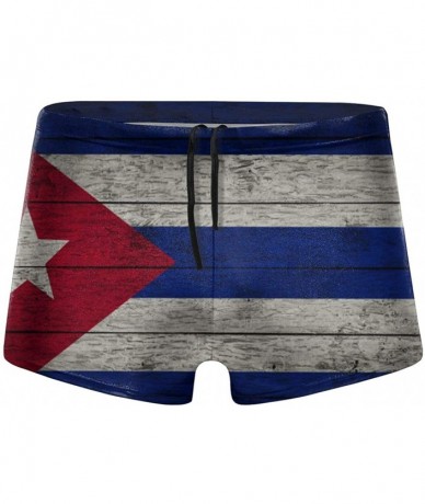 Briefs Men's Swimwear Briefs Swim Trunk American Flag Bikini Boxer Swimsuit - Flag of Cuba 7 - C819CD4ZAWR $49.07