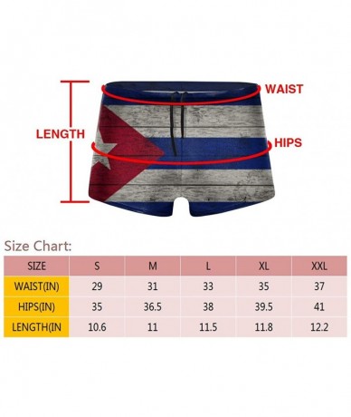 Briefs Men's Swimwear Briefs Swim Trunk American Flag Bikini Boxer Swimsuit - Flag of Cuba 7 - C819CD4ZAWR $49.07