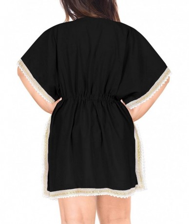 Cover-Ups Women's Plus Size Loose Kimono Cardigan Beachwear Swimsuit Swimwear Robe Bikini Cover ups - Black_j194 - CJ11PR34J3...