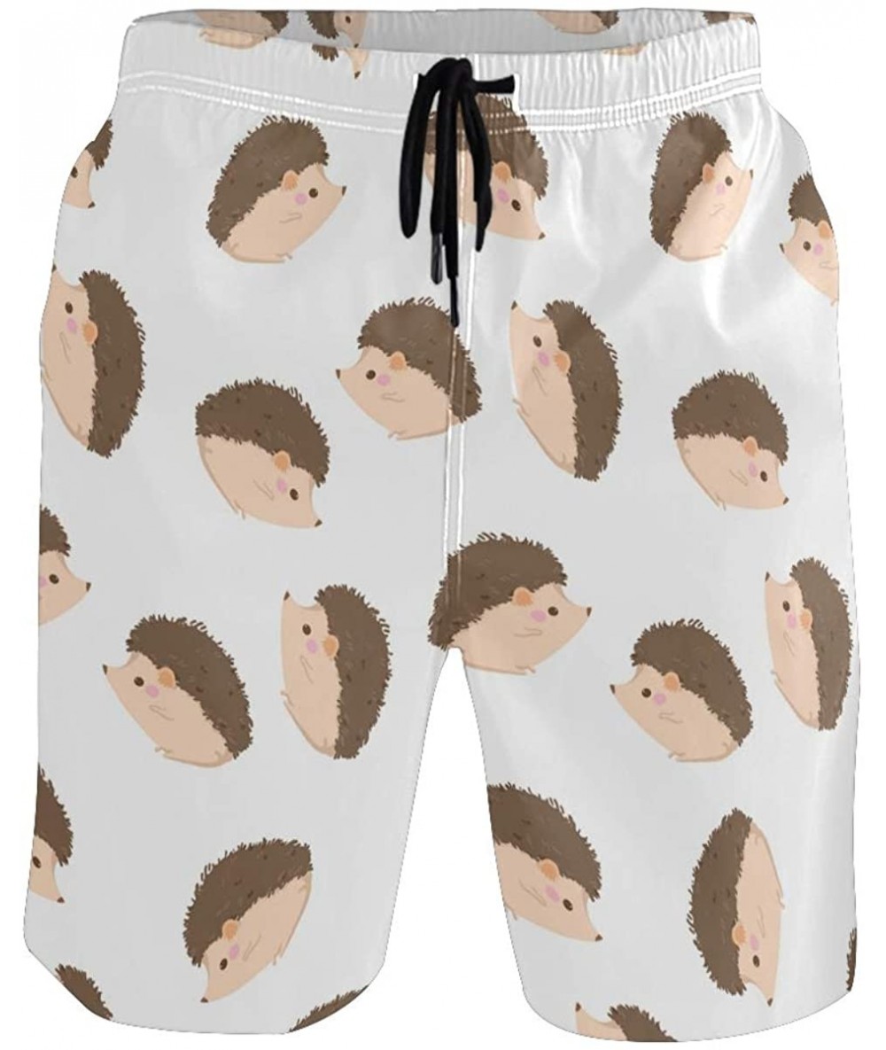 Board Shorts Men's Quick Dry Swim Trunks with Pockets Beach Board Shorts Bathing Suits - Hedgehog - CM19529K83X $48.88