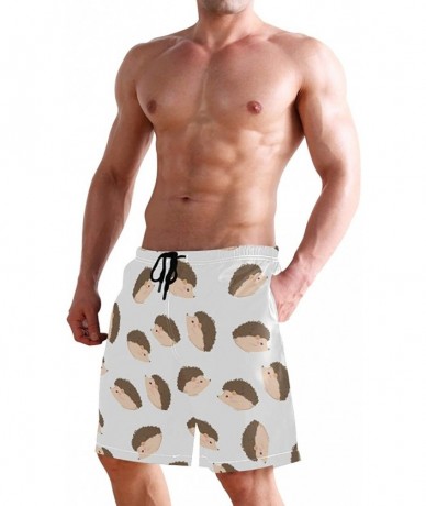 Board Shorts Men's Quick Dry Swim Trunks with Pockets Beach Board Shorts Bathing Suits - Hedgehog - CM19529K83X $48.88